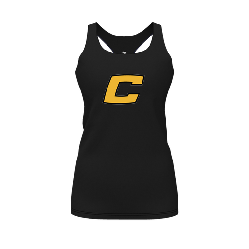 [FT0TRBBK-FYS-LOGO2] Decker Racerback Tank Top (Female Youth S, Black, Logo 2)
