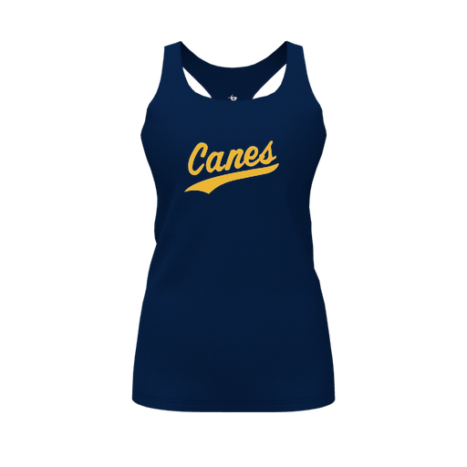 [CUS-DFW-RCBK-PER-NVY-FYS-LOGO1] Racerback Tank Top (Female Youth S, Navy, Logo 1)