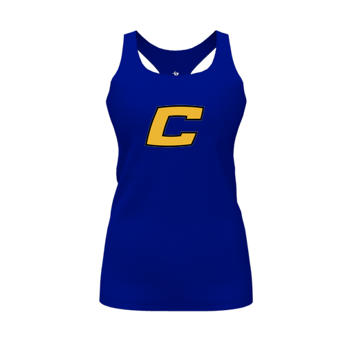 [FT0TRBRY-FYS-LOGO2] Decker Racerback Tank Top (Female Youth S, Royal, Logo 2)
