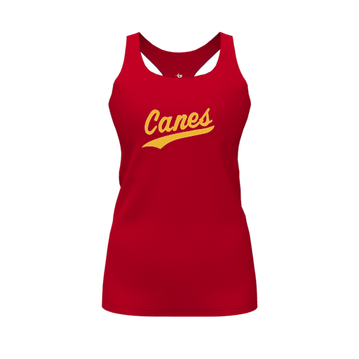 [CUS-DFW-RCBK-PER-RED-FYS-LOGO1] Racerback Tank Top (Female Youth S, Red, Logo 1)