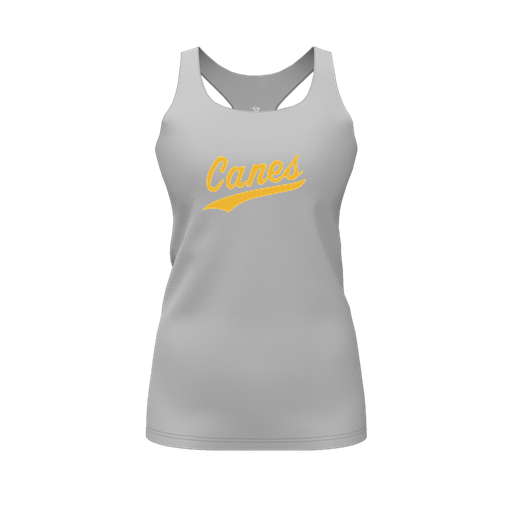 [FT0TRBGY-FYS-LOGO1] Decker Racerback Tank Top (Female Youth S, Gray, Logo 1)