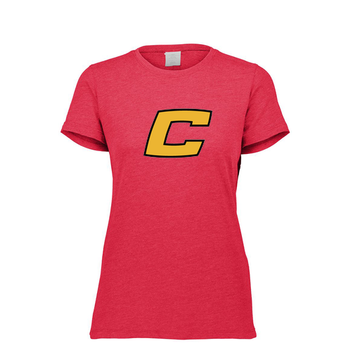 [FTSCUBRD-FAXS-LOGO2] Decker Women's Tri-Blend T-Shirt - Short Sleeve (Female Adult XS, Red, Logo 2)