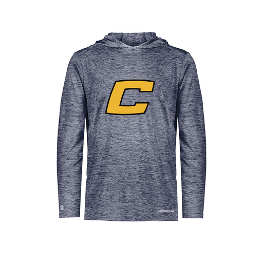 [FOLHCGNV-AS-LOGO2] Decker Men's Charge Hoodie (Adult S, Navy, Logo 2)