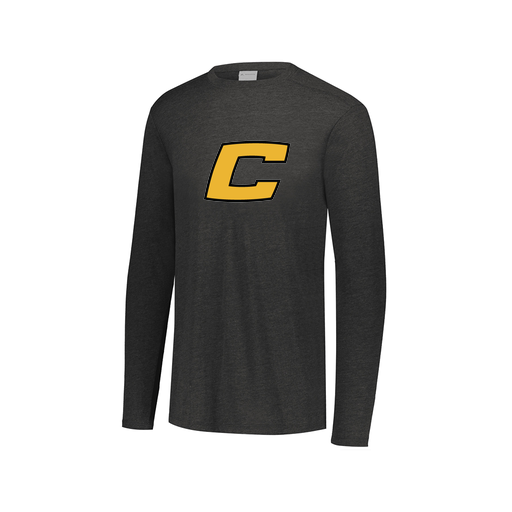 [FTLCUBBK-AXS-LOGO2] Decker Men's Tri-Blend T-Shirt - Long Sleeve (Adult XS, Black, Logo 2)