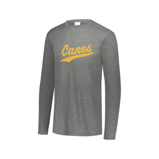 [FTLCUBGY-AXS-LOGO1] Decker Men's Tri-Blend T-Shirt - Long Sleeve (Adult XS, Gray, Logo 1)