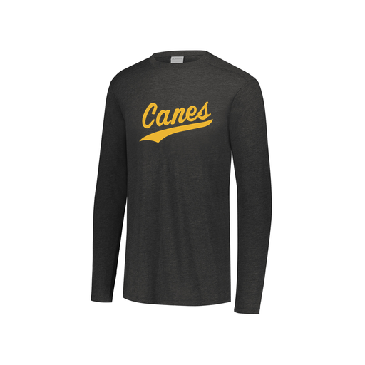 [FTLCUBBK-YS-LOGO1] Decker Youth Tri-Blend T-Shirt - Long Sleeve (Youth S, Black, Logo 1)