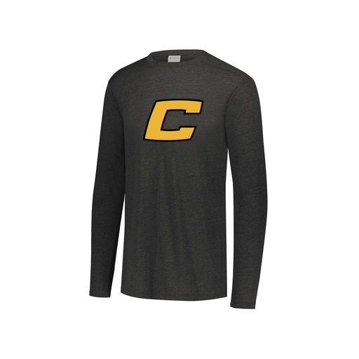 [FTLCUBBK-YS-LOGO2] Decker Youth Tri-Blend T-Shirt - Long Sleeve (Youth S, Black, Logo 2)