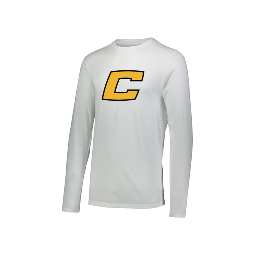 [FTLCUBWH-YS-LOGO2] Decker Youth Tri-Blend T-Shirt - Long Sleeve (Youth S, White, Logo 2)