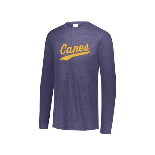 [FTLCUBNV-YS-LOGO1] Decker Youth Tri-Blend T-Shirt - Long Sleeve (Youth S, Navy, Logo 1)