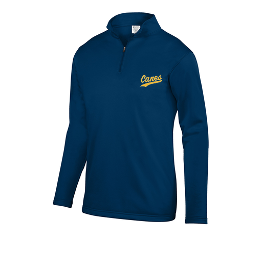 [FOLQFFNV-YS-LOGO1] Decker Youth FlexFleece 1/4 Zip (Youth S, Navy, Logo 1)
