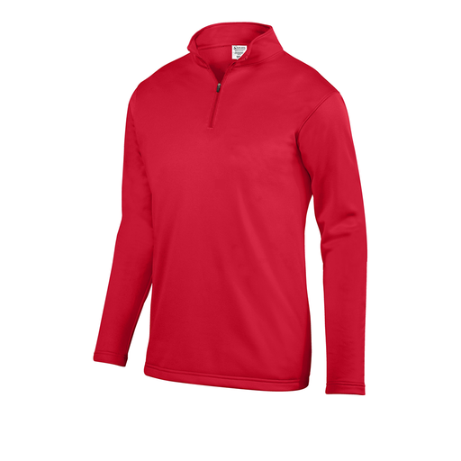 [FOLQFFRD-YS-LOGO4] Decker Youth FlexFleece 1/4 Zip (Youth S, Red, Logo 4)